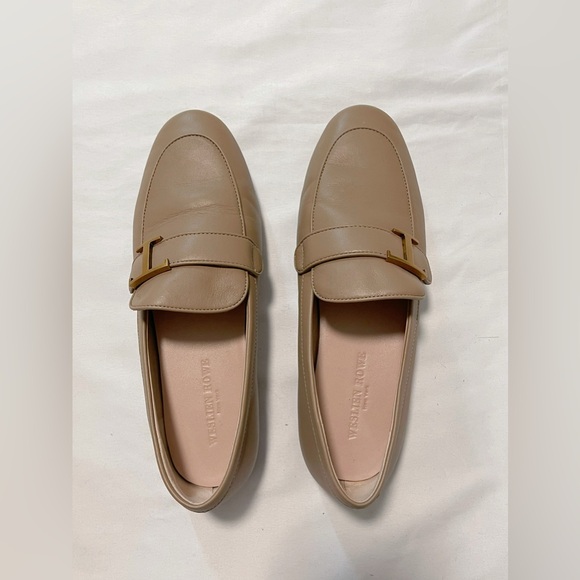 Gray Taupe Cowhide Leather Loafers - Picture 1 of 13